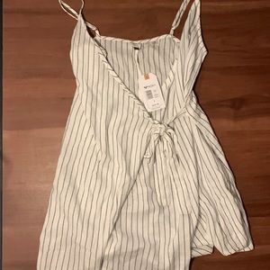 ROXY Womens Striped Wrap Romper